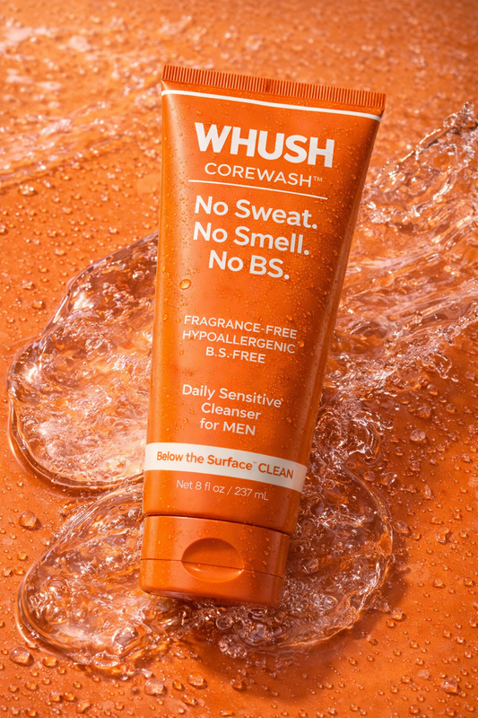 WHUSH Corewash™ Original — pH-Balanced Cleanser for Men (8 oz/ 237 ml)